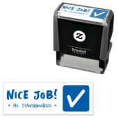 Positief "LEUK WERK!" Tutor Rubber Stamp Zelfinktende Stempel (In situ)
