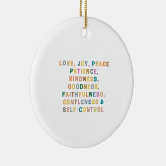 Positief | LEVEN, JOY, VREDE Keramisch Ornament (Rechts)