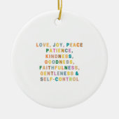 Positief | LEVEN, JOY, VREDE Keramisch Ornament (Voorkant)