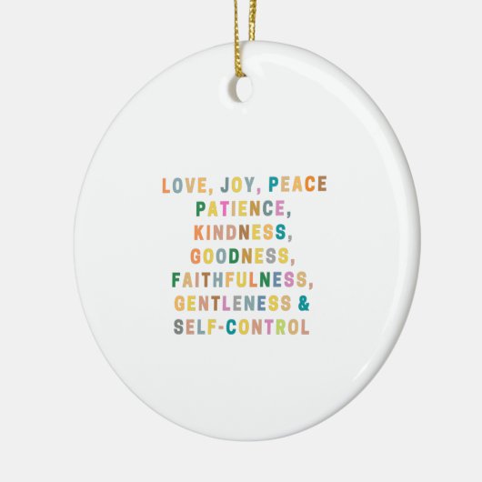 Positief | LEVEN, JOY, VREDE Keramisch Ornament (Links)