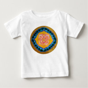 Positief Mandala Baby Fine Jersey T-shirt, wit