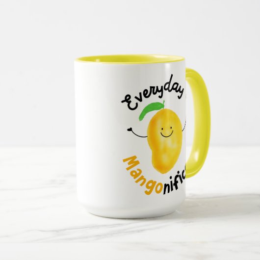 Positief Mango Pun - Elke dag is misleidend Mok (Voorkant rechts)