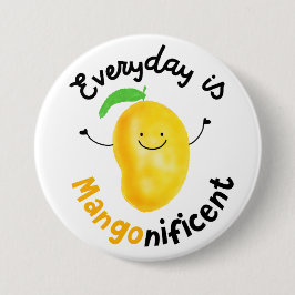 Positief Mango Pun - Elke dag is misleidend Ronde Button 7,6 Cm