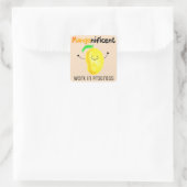 Positief Mango Pun - Elke dag is misleidend Vierkante Sticker (Tas)