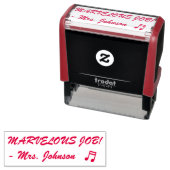 Positief "MARVELOUS JOB!" Leraar Rubber Stamp Zelfinktende Stempel (In situ)