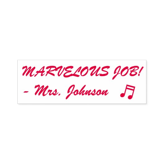 Positief "MARVELOUS JOB!" Leraar Rubber Stamp Zelfinktende Stempel (Design)