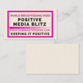 Positief mediablitz-Visitekaartje Visitekaartje (Voorkant / Achterkant)