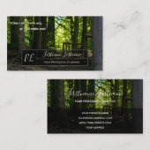 Positief motivatie citaat met bosspoor visitekaartje (Voorkant / Achterkant)