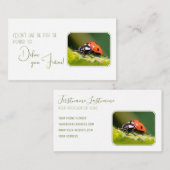 Positief motivatie citaat met weinig ladybug visitekaartje (Voorkant / Achterkant)