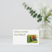 Positief motivatie citaat met weinig ladybug visitekaartje (Staand voorkant)