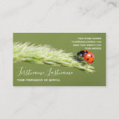 Positief motivatie citaat met weinig ladybug visitekaartje (Achterkant)