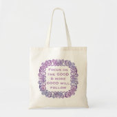 Positief Motivatie prijsdecoratief citaat Tote Bag (Voorkant)