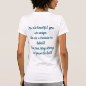 Positief motivatie shirt met bloem (Achterkant)