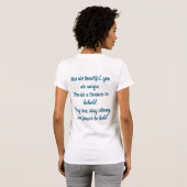 Positief motivatie shirt met bloem (Achterkant volledig)
