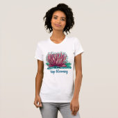 Positief motivatie shirt met bloem (Voorkant volledig)