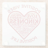 Positief Onderzetter van Levensduur Glazen Onderzetter (Achterkant)