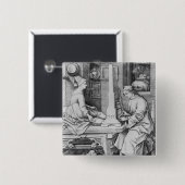 Positief orgaan vierkante button 5,1 cm (Voorkant /achterkant)