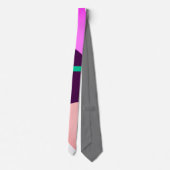 Positief Paars Stropdas met Vibes Pastel Minimalis (Achterkant)