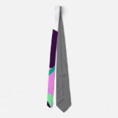 Positief Paars Stropdas met Vibes Pastel Minimalis (Achterkant)