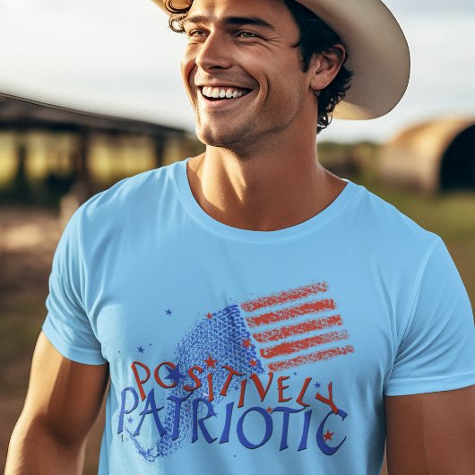 POSITIEF PATRIOTTISCHE LIEFDE AMERIKA VLAG T-shirt