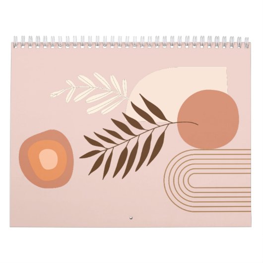 Positief Plant Leaf Boho Sun Arch Kalender (Hoes)