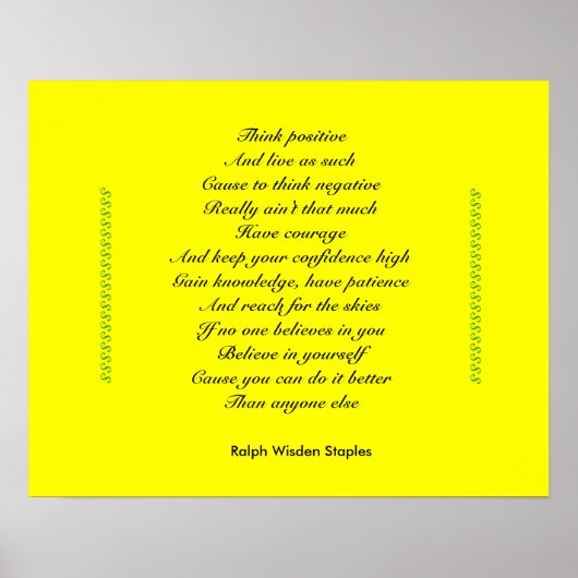 Positief Poster (Voorkant)