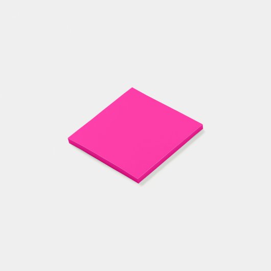 Positief roze eenvoudig 3" vierkant post-it® notes (Schuin)
