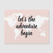 Positief roze laat het avontuur Wereldkaart beginn (Voorkant)