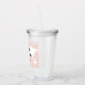 Positief roze laat het avontuur Wereldkaart beginn Acryl Drinkbeker (Links)