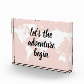 Positief roze laat het avontuur Wereldkaart beginn Fotoblokken (Rechts)