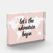 Positief roze laat het avontuur Wereldkaart beginn Fotoblokken (Links)