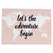 Positief roze laat het avontuur Wereldkaart beginn Groot Cadeauzakje (Achterkant)