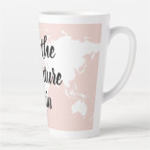 Positief roze laat het avontuur Wereldkaart beginn Latte Mok (Rechts)