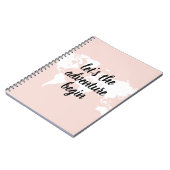 Positief roze laat het avontuur Wereldkaart beginn Notitieboek (Linkerzijde)