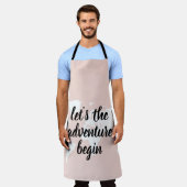 Positief roze laat het avontuur Wereldkaart beginn Schort (Gedragen)