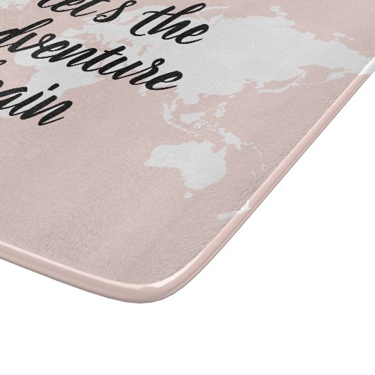 Positief roze laat het avontuur Wereldkaart beginn Snijplank (Hoek)