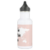 Positief roze laat het avontuur Wereldkaart beginn Waterfles (Rechts)
