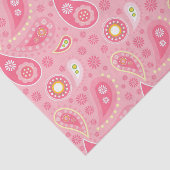 Positief roze paisley tissuepapier (Detail)