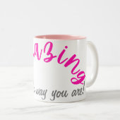 Positief Roze Verbazingwekkend Net zoals je vrouwe Tweekleurige Koffiemok (Voorkant rechts)
