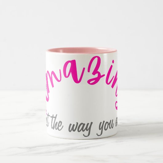 Positief Roze Verbazingwekkend Net zoals je vrouwe Tweekleurige Koffiemok (Center)