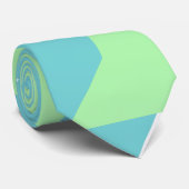 Positief Stropdas van Vibes Turquoise Blue Abstrac (Opgerold)