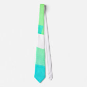 Positief Stropdas van Vibes Turquoise Blue Abstrac (Voorkant)