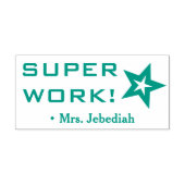 Positief "SUPER WORK!" Educator Rubber Stamp Zelfinktende Stempel (Design)