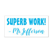 Positief "SUPERB WORK!" + Naam van aangepaste gesp Zelfinktende Stempel (Design)