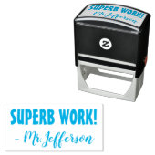 Positief "SUPERB WORK!" + Naam van aangepaste gesp Zelfinktende Stempel (In situ)