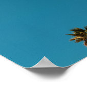 Positief tropisch boompalmmoonminimalisme bij vibe poster (Hoek)