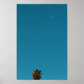 Positief tropisch boompalmmoonminimalisme bij vibe poster (Voorkant)
