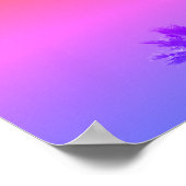 Positief tropisch boompalmmoonminimalisme bij vibe poster (Hoek)