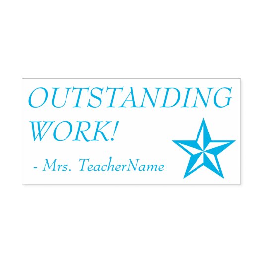 Positief "UITSTEKEND WERK!" Rubberstempel Zelfinktende Stempel (Design)