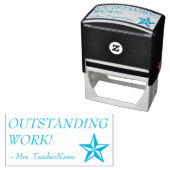 Positief "UITSTEKEND WERK!" Rubberstempel Zelfinktende Stempel (In situ)